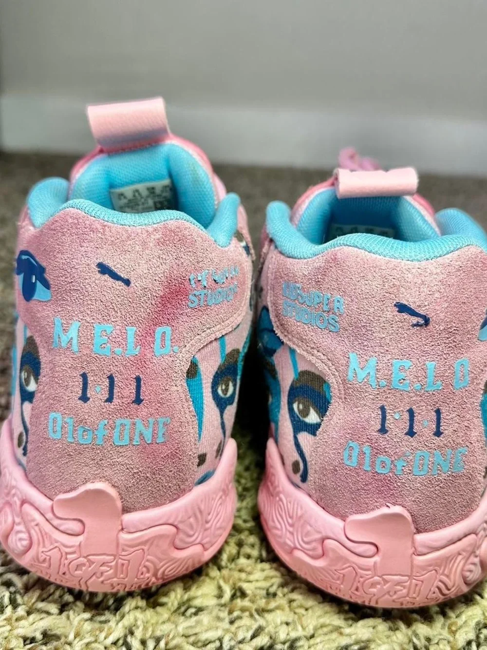 Puma x KidSuper LaMelo MB.03 Pink Streetwear Sneakers Sz 8